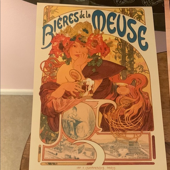 Vintage Art Nouveau Posters Set 7x10 Prints - Picture 3 of 6